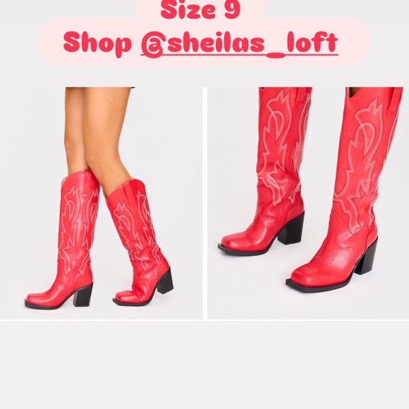 PrettyLittleThing Shoes - PrettyLittleThing Bold Red Heeled Boots